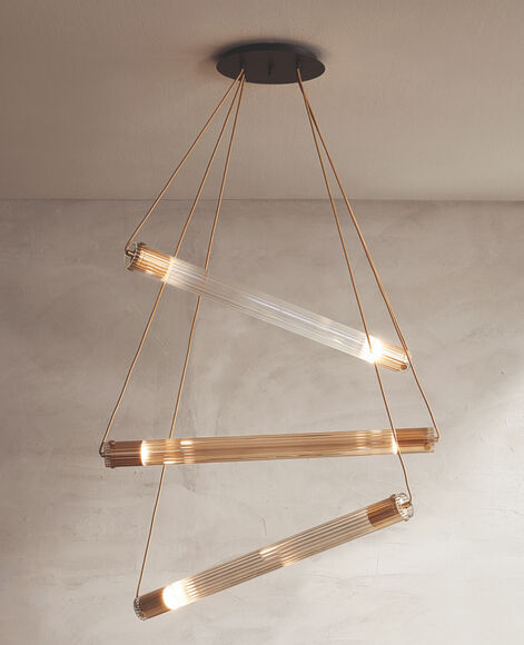 Lampadario Lampada a sospensione - Tube, Riflessi